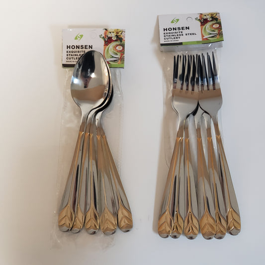 6 PC DINNER SPOON/FORK SET