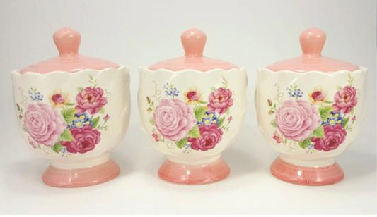 3 PC CANISTER SET - PINK