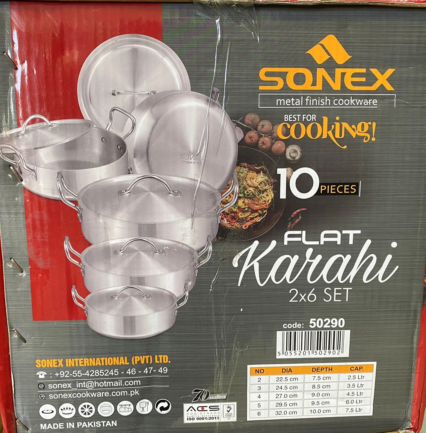 10 PCS FLAT KARAHI 2X6 BY SONEX